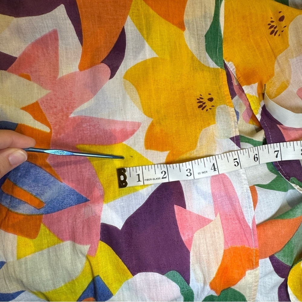 🌻 True Destinations Print Voile Cover Up Kimono Tropical Resort Boho Medium* - Picture 10 of 12